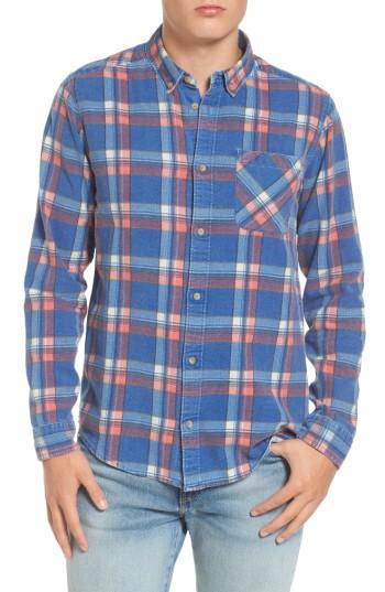 Men's Rvca X Kevin Long Plaid Shirt - Blue