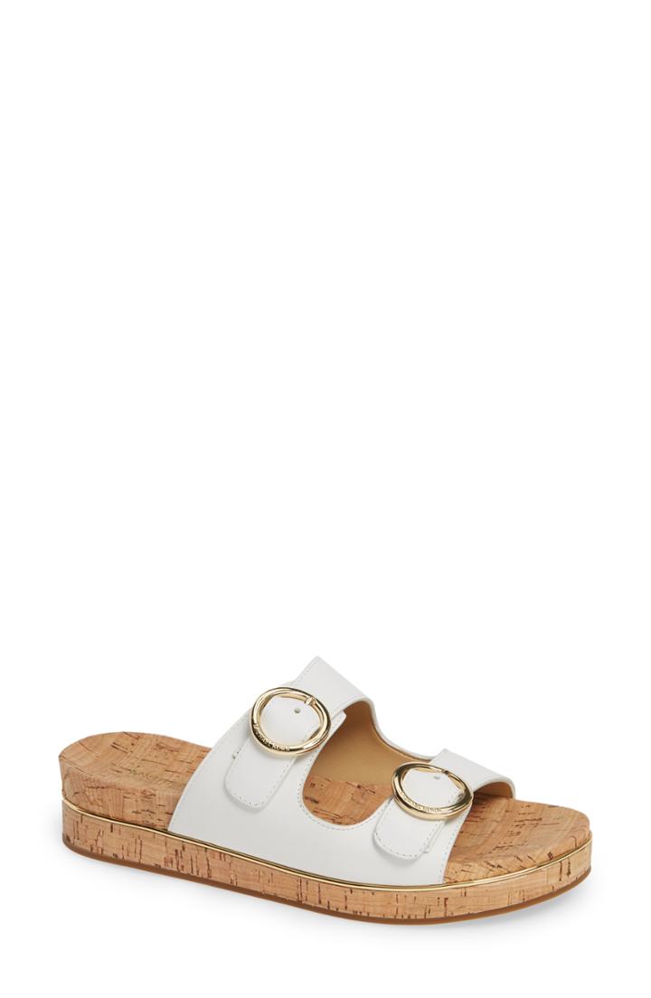 Women's Michael Michael Kors Estelle Slide Sandal M - White