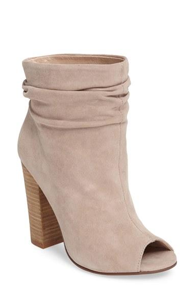 Women's Kristin Cavallari 'laurel' Peep Toe Bootie .5 M - Grey