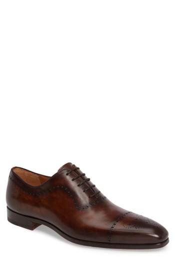 Men's Magnanni Acilino Medallion Toe Oxford M - Brown