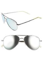 Men's Polaroid Eyewear 6012/n 56mm Polarized Aviator Sunglasses - Ruthenium/ Grey Silver Mirror