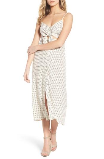Women's Row A Tie Front Midi Dress - Ivory