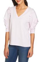 Women's 1.state Ruffle Puff Sleeve Top - Pink