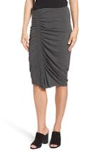 Women's Vince Camuto Asymmetrical Side Ruched Pencil Skirt - Grey