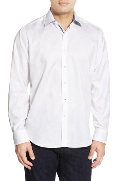 Men's Bugatchi Classic Fit Sport Shirt - White