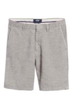 Men's Vilebrequin Panama Linen & Cotton Chino Shorts - Grey