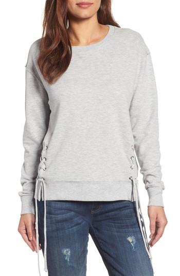 Women's Caslon Side Tie Sweatshirt, Size - Grey