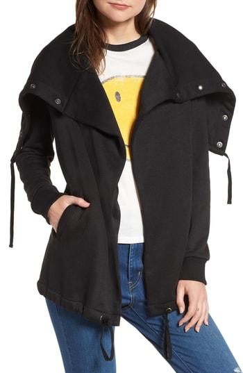 Women's Blanknyc Funnel Neck Sweatshirt - Black