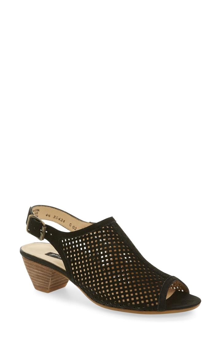 Women's Paul Green Lois Slingback Sandal .5us /4uk - Black