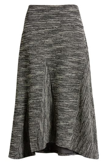Women's Halogen Tweed A-line Skirt - Black