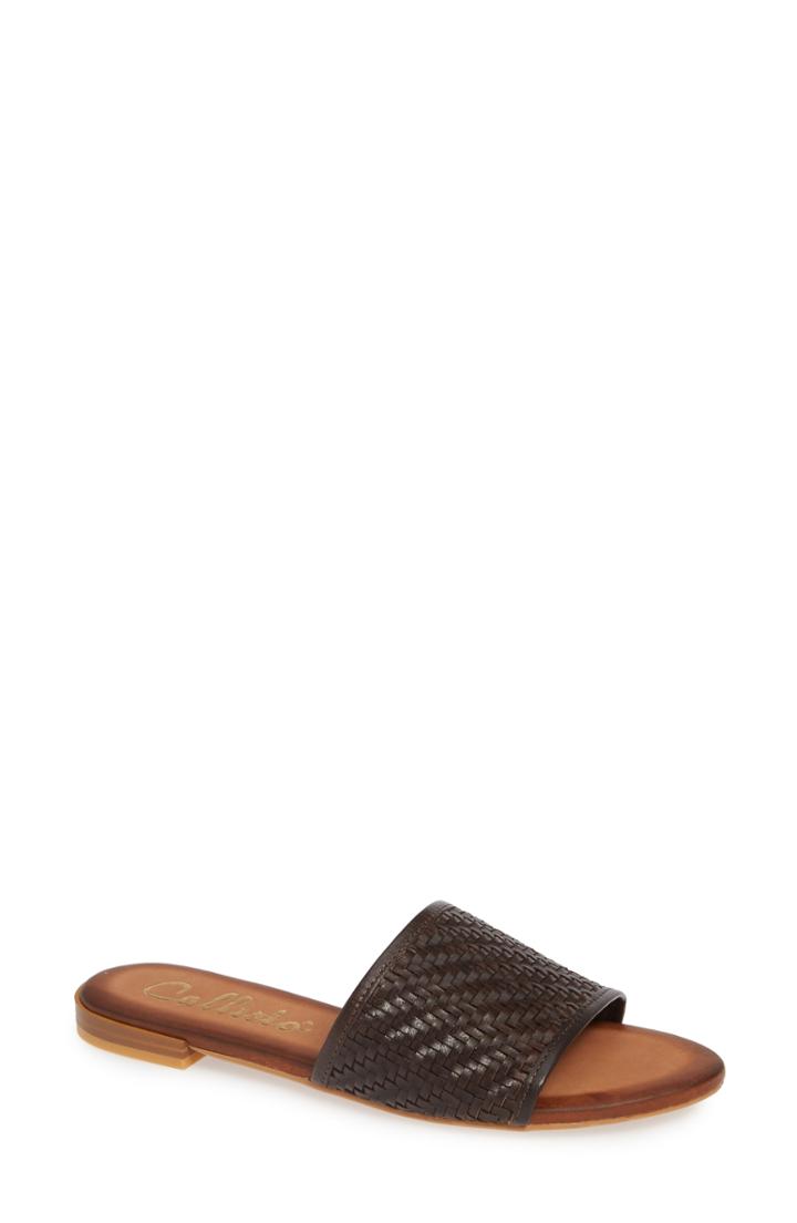 Women's Callisto Thera Woven Slide Sandal M - Brown