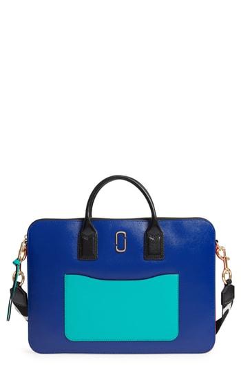 Marc Jacobs 15-inch Computer Leather Commuter Case - Blue
