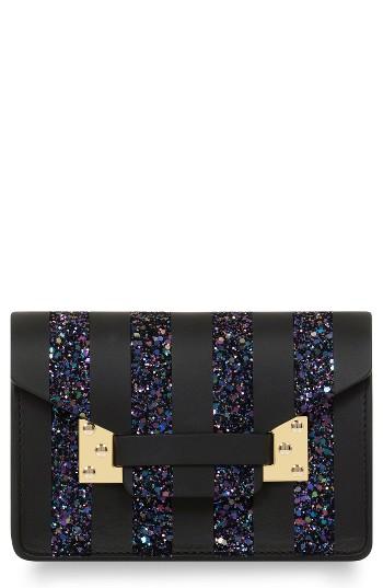 Sophie Hulme Nano Milner Glitter Stripe Crossbody Bag -