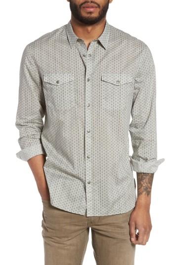 Men's John Varvatos Star Usa Trim Fit Print Snap Front Sport Shirt