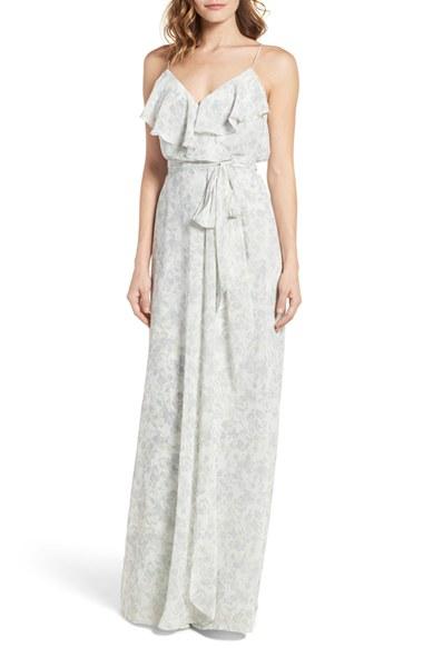 Women's Nouvelle Amsale Pamela Ruffle Gown