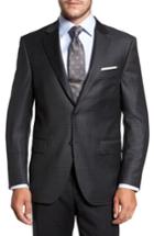 Men's Peter Millar Flynn Classic Fit Check Wool Sport Coat R - Black