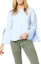 Women's Sanctuary Upper West Bell Sleeve Sweatshirt, Size Regular - Blue