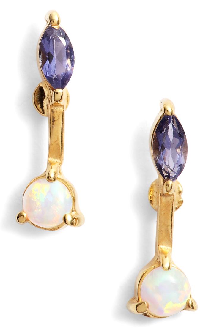 Women's Argento Vivo Stone Bar Earrings