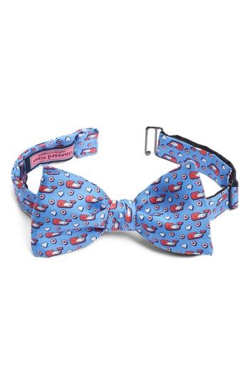 Men's Vineyard Vines Whale Cupid Silk Bow Tie, Size - Blue