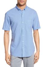 Men's Zachary Prell Billy Trim Fit Plaid Sport Shirt - Blue