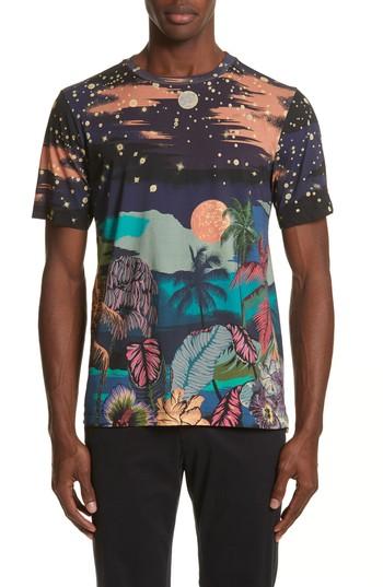 Men's Paul Smith Palm Tree Print T-shirt - Blue