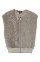 Women's St. John Collection Genuine Shearling Vest