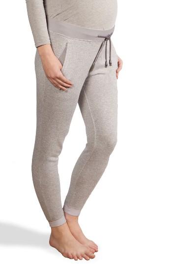 Women's Modern Eternity French Terry Maternity Jogger Pants - Grey