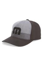 Men's Travis Mathew Blocked Knit Stretch Front Cap /x-large - Black
