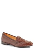 Men's Zelli 'angelo' Ostrich Penny Loafer .5 M - Brown