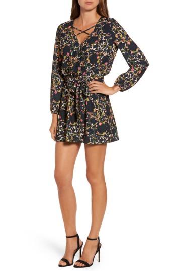 Women's Thieves Like Us Print Crepe Minidress
