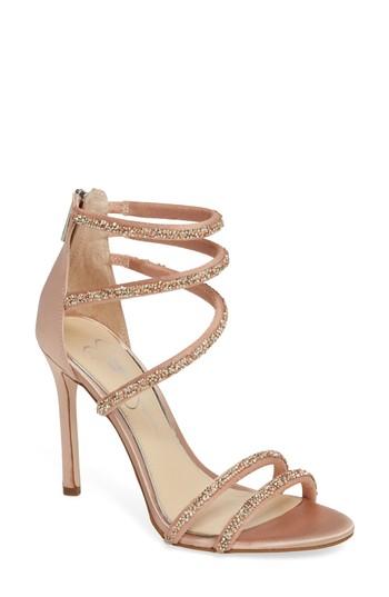 Women's Jessica Simpson Jamalee Glitter Sandal .5 M - Pink