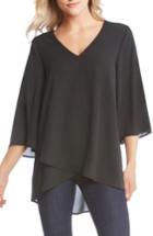 Women's Karen Kane Faux Wrap Top - Black