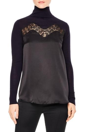 Women's Sandro Prudi Wool Sweater - Black