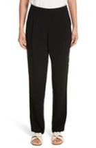 Women's Lafayette 148 New York Floral Stripe Track Pants, Size - Black