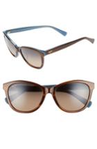 Women's Maui Jim Canna 54mm Polarized Cat Eye Sunglasses - Tort White Blue/ Bronze