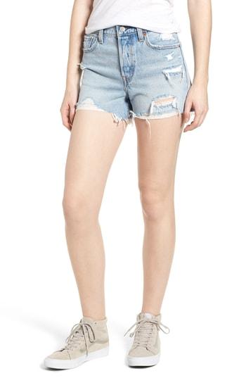 Women's Levi's Wedgie Update High Waist Cutoff Denim Shorts - Blue