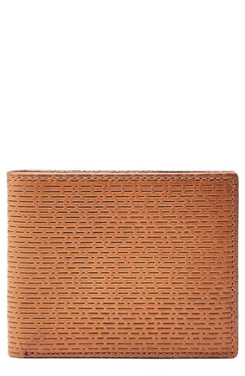 Men's Fossil Coby Leather Wallet - Metallic