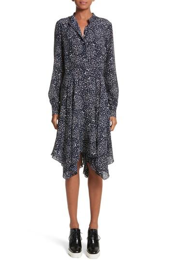 Women's Stella Mccartney Moon Print Silk Dress Us / 34 It - Black