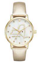 Women's Kate Spade New York Metro New York State Of Mind Leather Strap Watch, 34mm