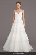 Women's Amsale Saylor Ruffle A-line Gown, Size In Store Only - Ivory