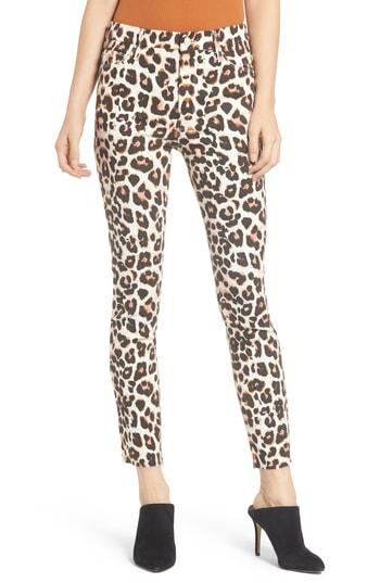 Women's Mother The Looker High Waist Frayed Ankle Skinny Jeans - Brown