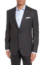 Men's Ted Baker London Jay Trim Fit Check Wool Sport Coat L - Grey