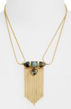 Women's Sole Society Labradorite & Fringe Pendant Necklace