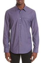 Men's John Varvatos Collection Roll Sleeve Cotton Sport Shirt - Purple