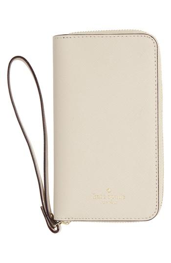 Kate Spade New York Iphone X Leather Folio Wristlet - Black