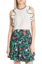Women's Kate Spade New York Sleeveless Silk Ruffle Top