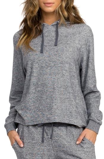 Women's Rvca Leave It Hoodie Sweatshirt - Blue