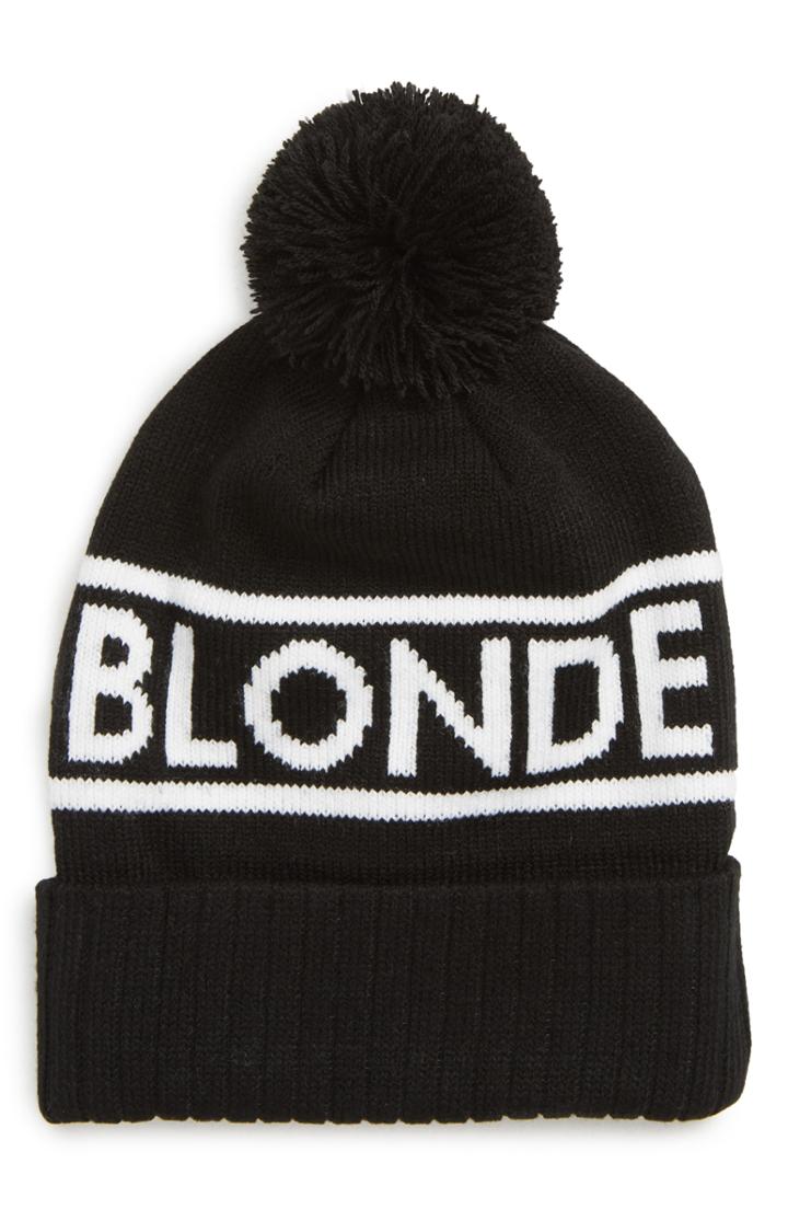 Women's Brunette The Label Pompom Beanie - Black