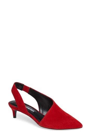 Women's Charles David Picasso Asymmetrical Slingback Pump M - Red