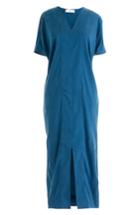 Women's Universal Standard For J.crew Stretch Cupro Midi Caftan, Size - Blue